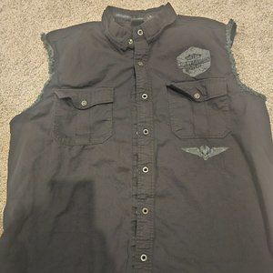 Mens harley davidson cut off top